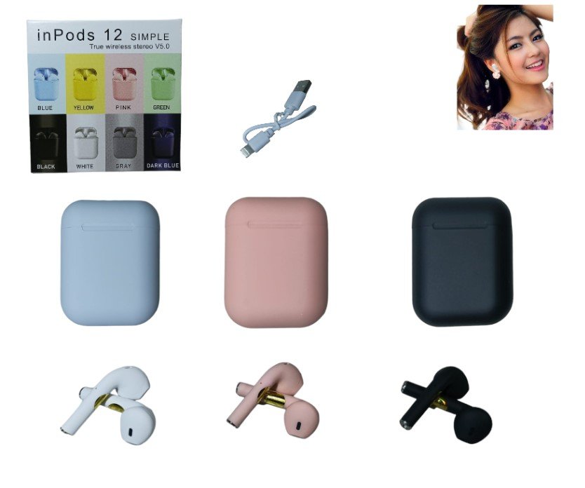 AURICULARES IN PODS 12 COLORES BUENA CALIDAD