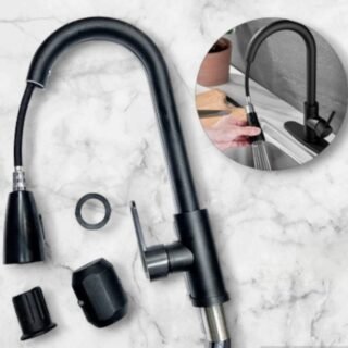 GRIFERIA MONOCOMANDO EXTENSIBLE CANILLA NEGRA        BN-3717