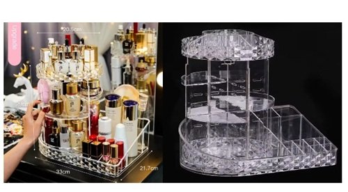 ORGANIZADOR MAQUILLAJE GIRATORIO GRANDE ACRILICO EX0141