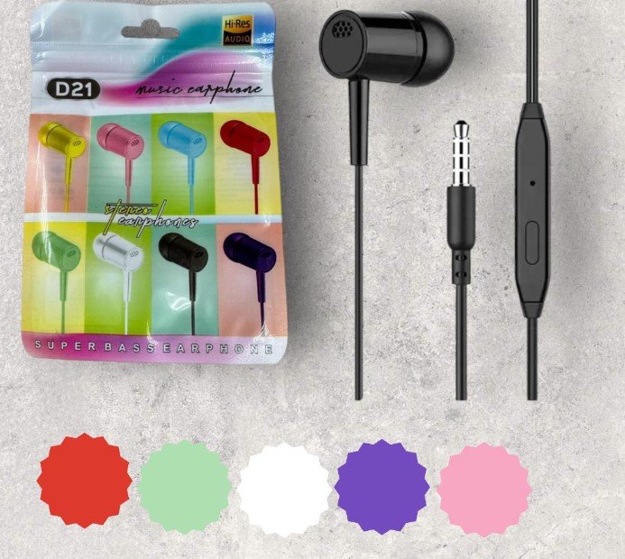 AURICULAR MACARRON MANOS LIBRES EN BOLSA F-D21