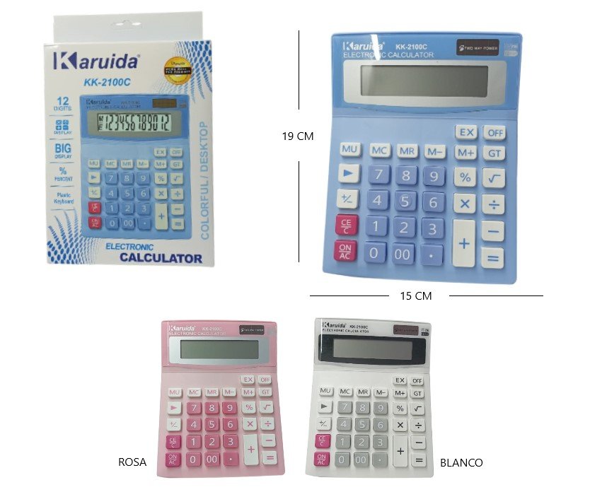 CALCULADORA KARUIDA 12 DIGITOS KK-2100C