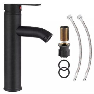 GRIFERIA MONOCOMANDO ALTA LAVATORIO NEGRA         S1097