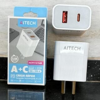 ADAPTADOR CARGADOR AITECH SALIDA TIPO C Y USB PD          AICP210758B