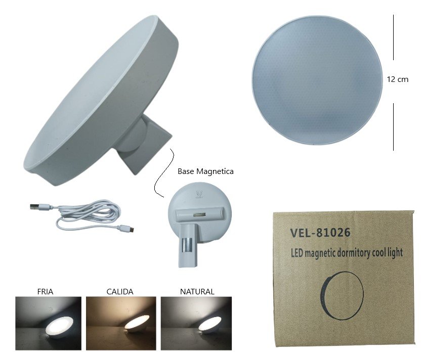 LAMPARA LED 3 TONOS , RECARGABLE VEL-81026