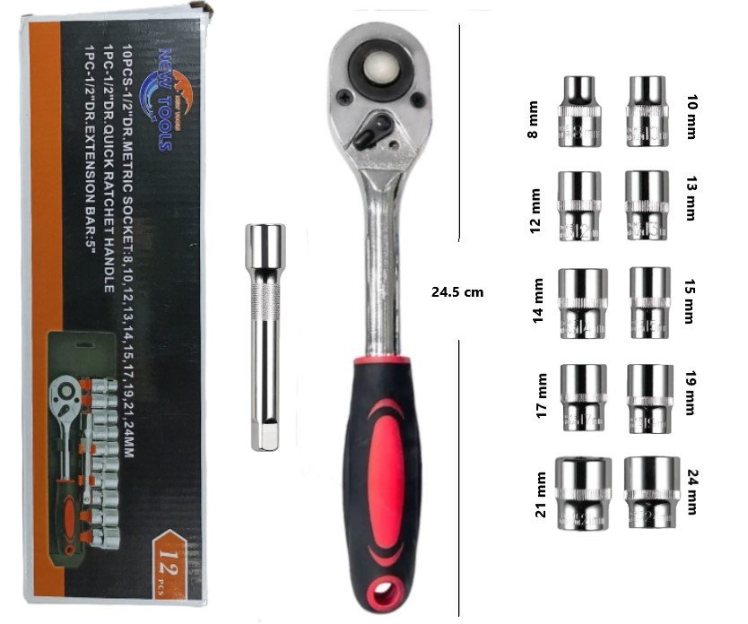 SET DE LLAVE TUBO 12PCS NEW TOOLS 12PCS