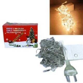 LUZ NAVIDAD LUZ CALIDA ARROZ X100 LUCES              POL-3