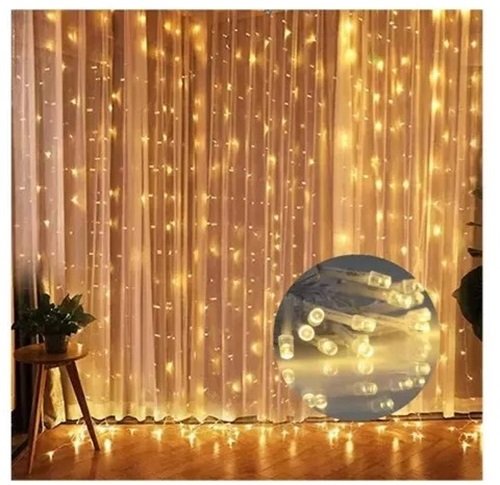 CORTINA DE LUZ CALIDA 3MTS X 3MTS POL21