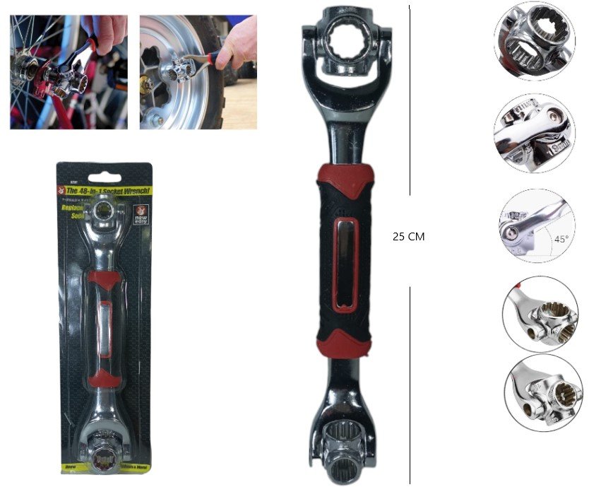 LLAVE 48 EN 1 UNIVERSAL GIRATORIA 360 3342 ZK-108 SW-4119