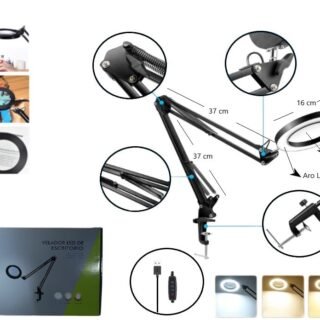 LED-83044 VELADOR LED ARTICULADA C/MORSA SIN BASE