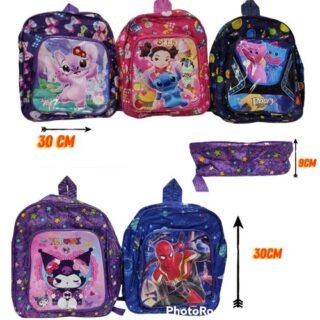 MOCHILA INFANTIL MEDIANA 2 CIERRES PERSONAJES              106