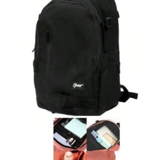 MOCHILA JUVENIL PORTANOTEBOOK SOLO NEGRO 21089