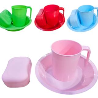 SET JARDIN X 3 TAZA-PLATO Y JABONERA EN BOLSA ____