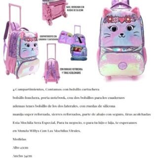 MOCHILA CON CARRITO 45 CM REFORZADA                M-38273