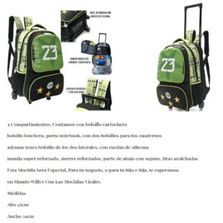 MOCHILA CARRIRO 45 CM DIBU REFORZADA M-38275