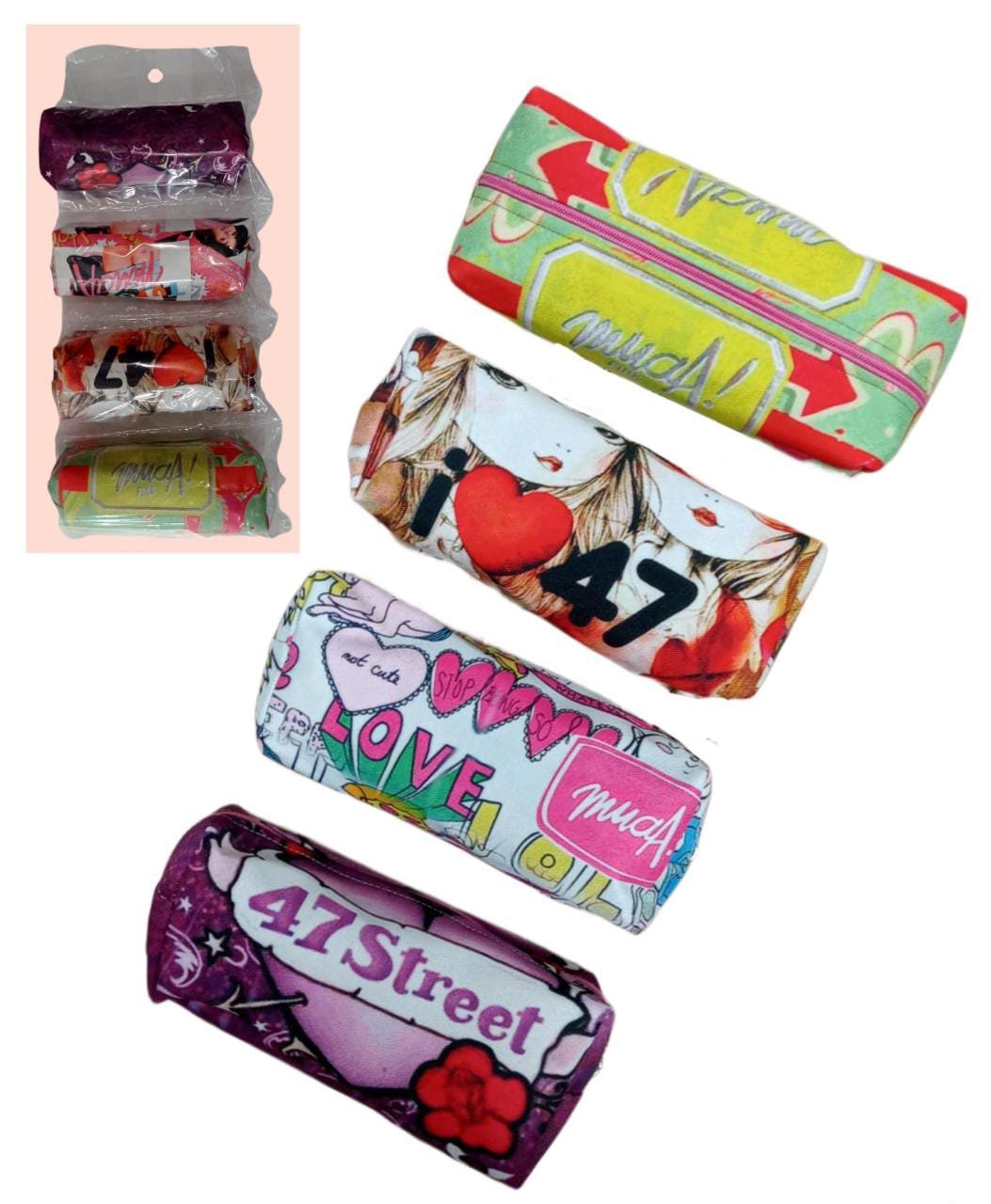 CARTUCHERA TUBO GRANDE VARIADADES x 4 RUPG-4