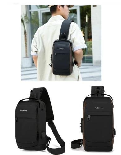 MORRAL BANDOLERA ANTIRROBO USB IMPERMEABLE X69-1