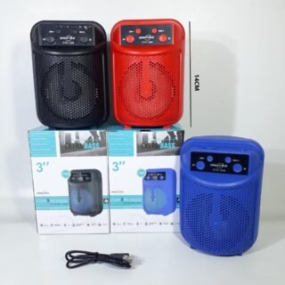 GTS-2288 PARLANTE 3PLG C/LUZ/BT/FM/MP3 SOLO NEGRO GTS-1349