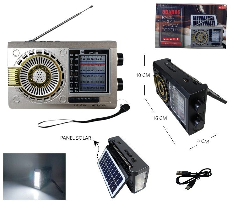 RADIO CON PANEL SOLAR KTF-1481