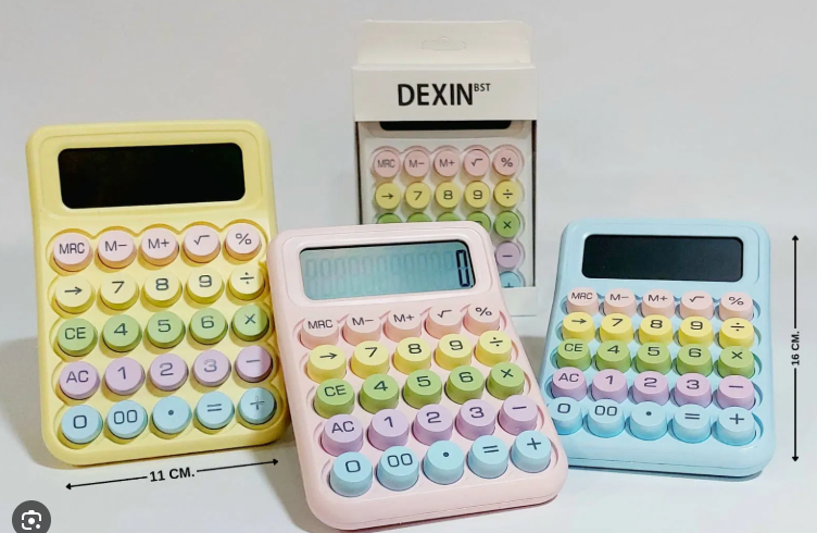 CALCULADORA COLOR 12 DIGITOS DX-816