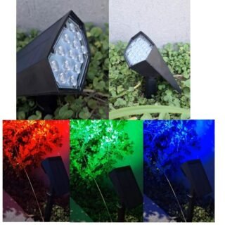 ESTACA SOLAR C/ CONTROL LUZ RGB IP65               KSM-888RGB