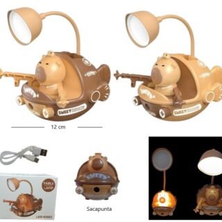 VELADOR CAPYBARA AVIÓN XJD-502           LED-83063