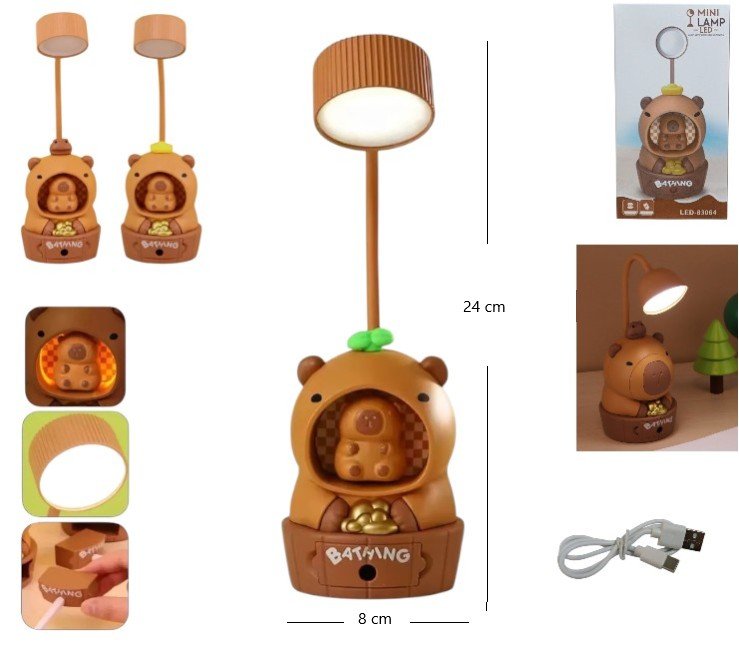 VELADOR CAPYBARA BAÑERA C/SACAPUNTAS XJD-73 LED-83064