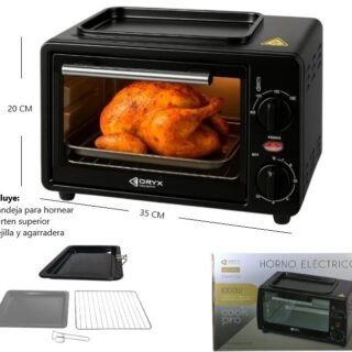 HORNO ELECTRICO ORYX 1000W 10L CONTROL DE TEMP. OR-HE100