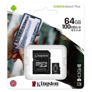 MEMORIA KINGSTON 64G CANVAS MICROSD 100MB /S -