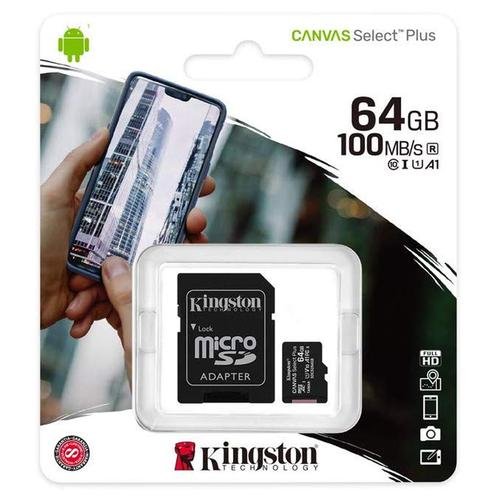 MEMORIA KINGSTON 64G CANVAS MICROSD 100MB /S -