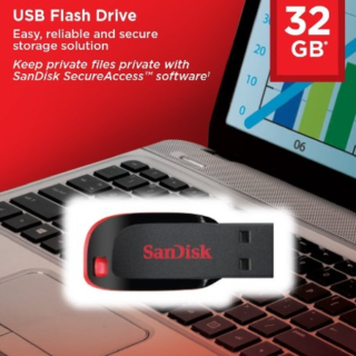SANDISK 32GB PENDRIVE CRUZER BLADE