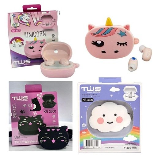 AURICULARES INALAMBRICOS PERSONAJES KR-3500