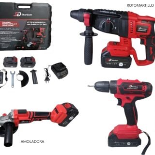 KIT DE HERRAMIENTAS INALAMBRICAS RECARGABLES 21V         3EN1