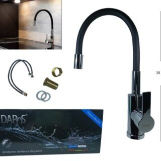 CANILLA FLEXIBLE AM-9110 NEGRA