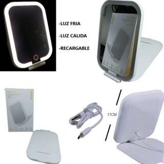 ESPEJO CON LUZ RECARGABLE