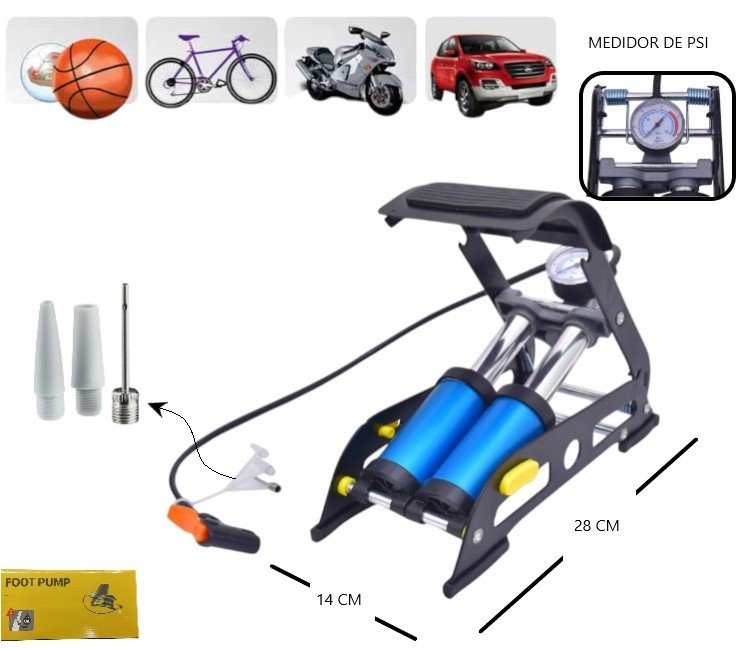 INFLADOR DE PIE CON PEDAL HL-15