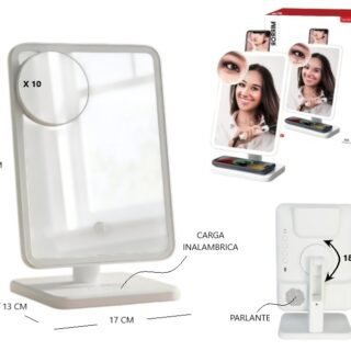 ESPEJO LED CON PARLANTE BT