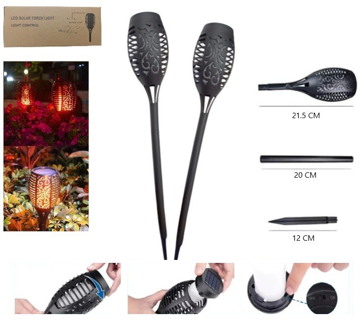 ANTORCHA SOLAR EFECTO ( SE VENDE X 2)