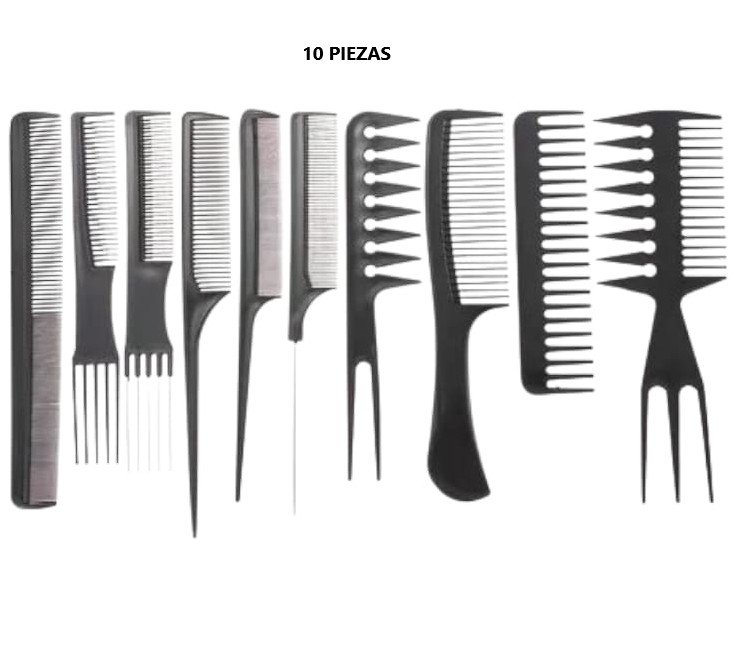 COMBO KIT DE PEINES 10 PCS