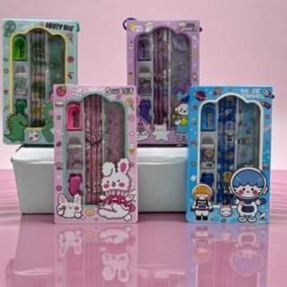 SET ESCOLAR 7 PCS C/ LAPIZ EN CAJA