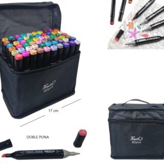 MARCADORES DOBLE PUNTA X60PCS MKB-60