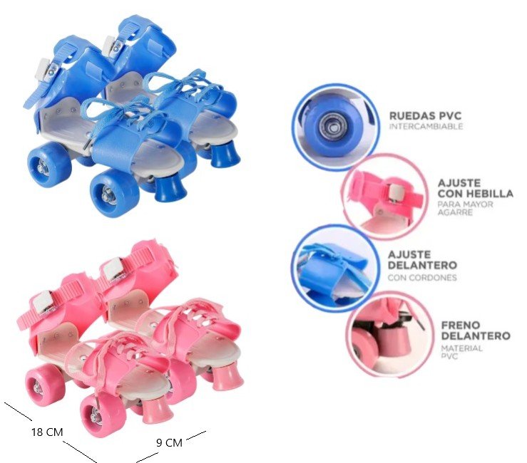 PATIN INFANTIL DE 4 RUEDAS AJUSTABLES