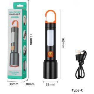 LINTERNA METAL C/ GANCHO Y LUZ ROJA - BS.AS - BS.