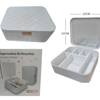 ORGANIZADOR CON ESPEJO Y LED 3 TONOS