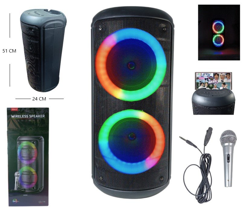 PARLANTE CON MICROFONO 6.5 PLG BT/AUX/USB