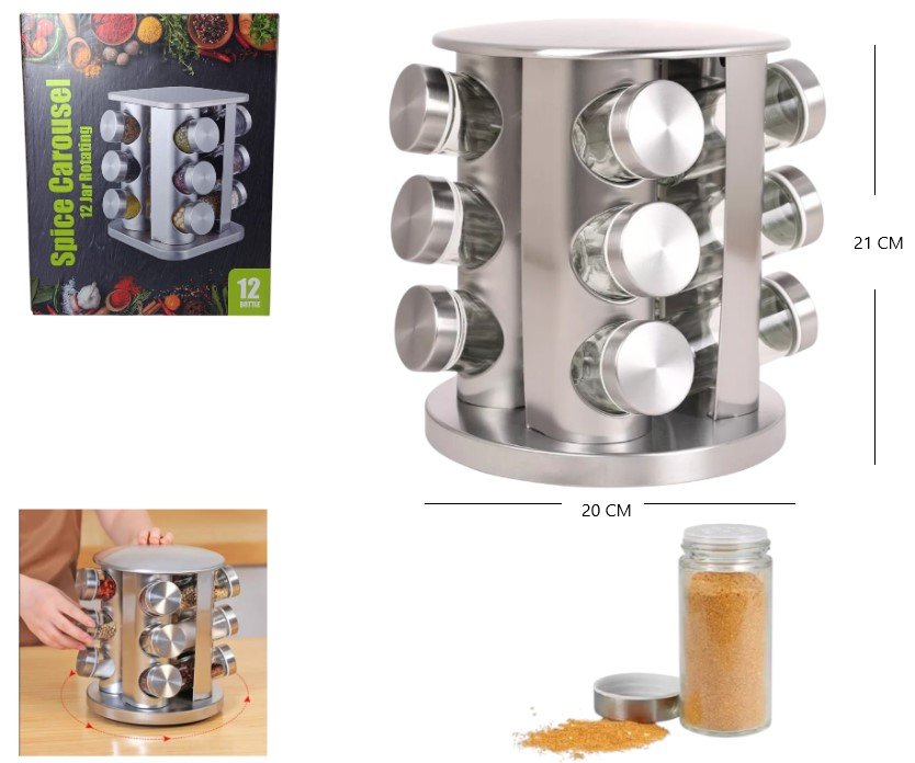 ESPECIERO DE 12 PCS GIRATORIO MELECH-41