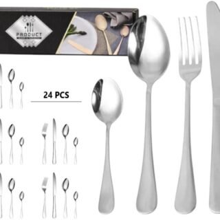 SET X 24PCS CUBIERTOS ACERO (6 DE CADA)