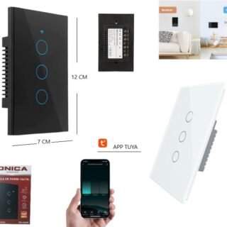 TECLA SMART WIFI TACTIL DE 3 CANALES 1000W