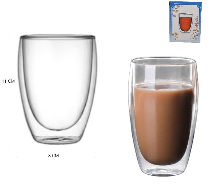 VASO DE VIDRIO DOBLE CAPA 350ML