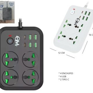 ALARGUE OM 4 USB/ 4 ENCHUFES/ 2 TIPO C 4.2A