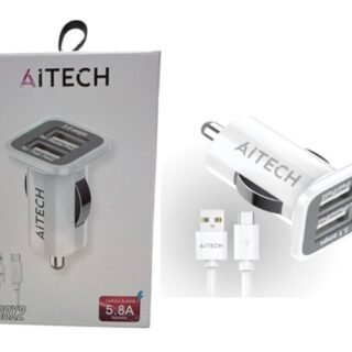 CARGADOR AITECH AUTO 5.8A 2 USB